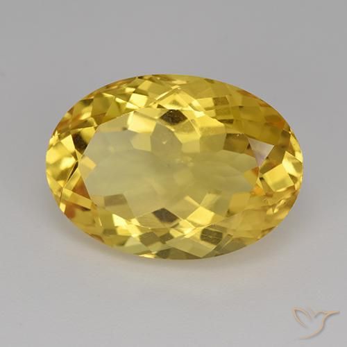 9,17 ctw natürlicher Golden Citrin, Oval, VVS