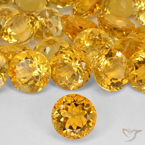 9.59ct Natürlicher Dunkelgolden Citrin, Runden, VVS-VS