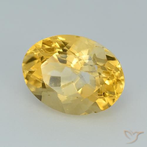 9,17 ctw natürlicher Golden Citrin, Oval, VS