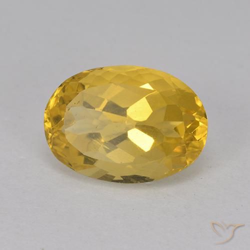 9,17 ctw natürlicher gold-orange Citrin, Oval, VS