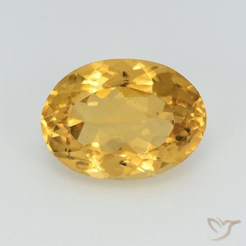 2.80ct Natürlicher Tiefes Goldorange Citrin, Oval, VS