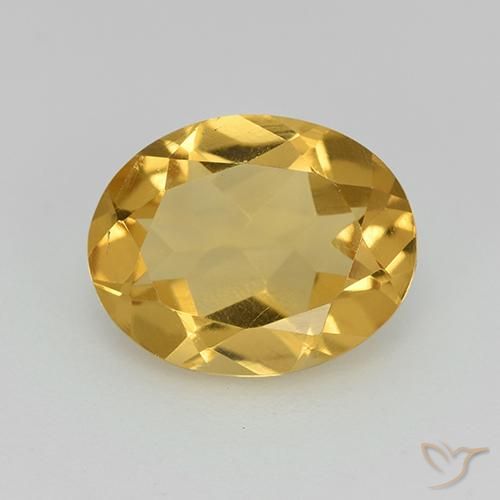 2.19ct Natürlicher gold-orange Citrin, Oval, VVS