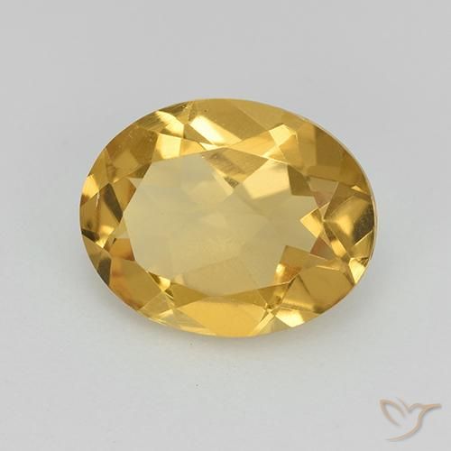 9,17 ctw natürlicher gold-orange Citrin, Oval, VVS