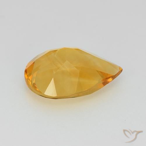 9,17 ctw natürlicher Mittelgold Citrin, Birnenform, VVS-VS