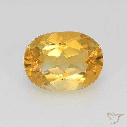 1.24ct Natürlicher gold-orange Citrin, Oval, VVS-VS