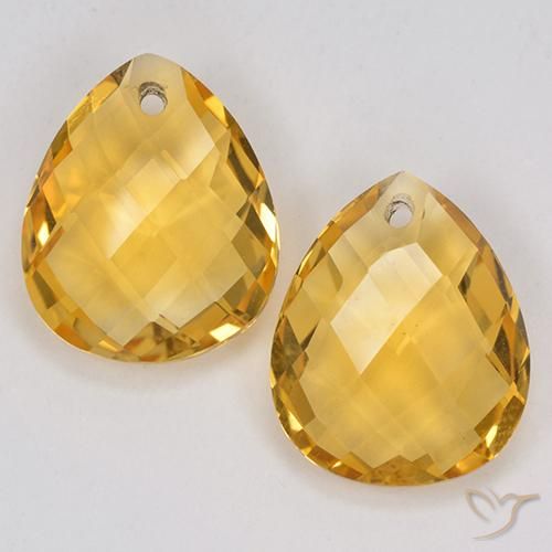 7.00ctw Natürlicher Mittelgold Citrin, Birnenform, VVS-VS