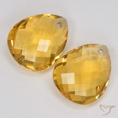 7.00 ct natürliche Mittelgold Citrin-Edelsteine, Birnenform, VVS-VS