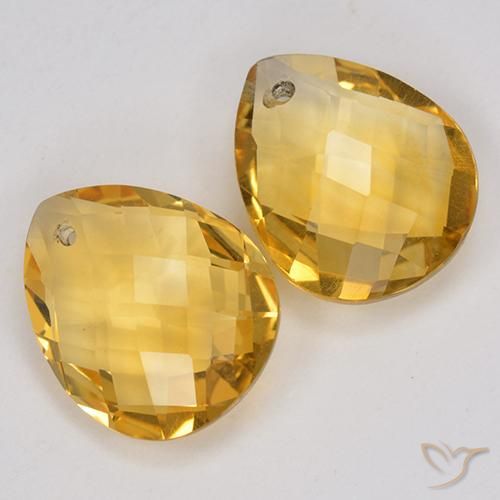 7.06 ct natürliche Tiefes Goldorange Citrin-Edelsteine, Birnenform, VVS-VS