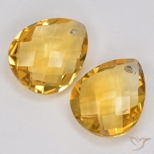 7.06 ct natürliche Tiefes Goldorange Citrin-Edelsteine, Birnenform, VVS-VS