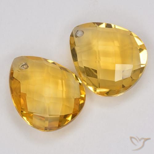 6.93 ct natürliche Mittelgold Citrin-Edelsteine, Birnenform, VVS-VS