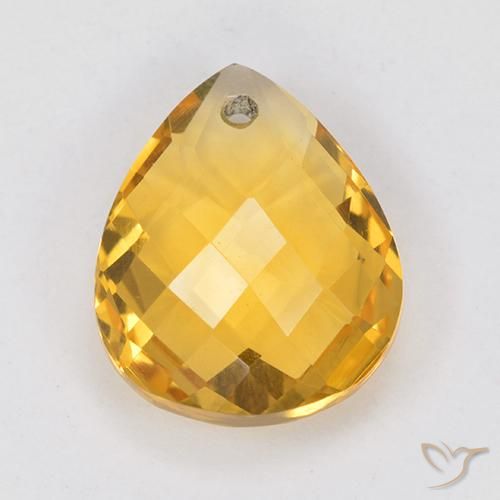 3.83ct Natürlicher gold-orange Citrin, Birnenform, VVS-VS