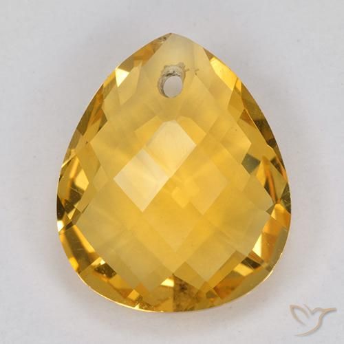 3.66ct Natürlicher Tiefes Orange-Gold Citrin, Birnenform, VVS-VS