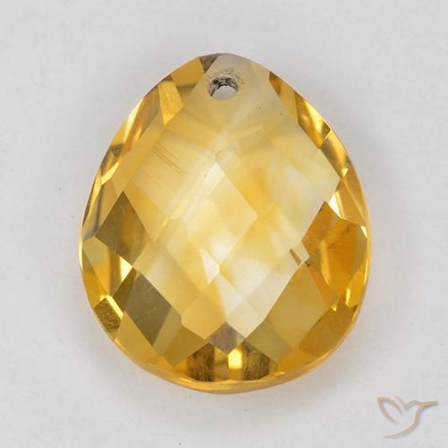 3.60ct Natürlicher Mittelgold Citrin, Birnenform, VVS-VS