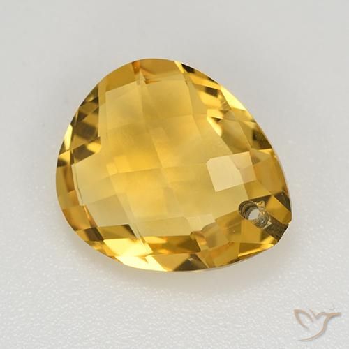9,17 ctw natürlicher Golden Citrin, Birnenform, VVS-VS