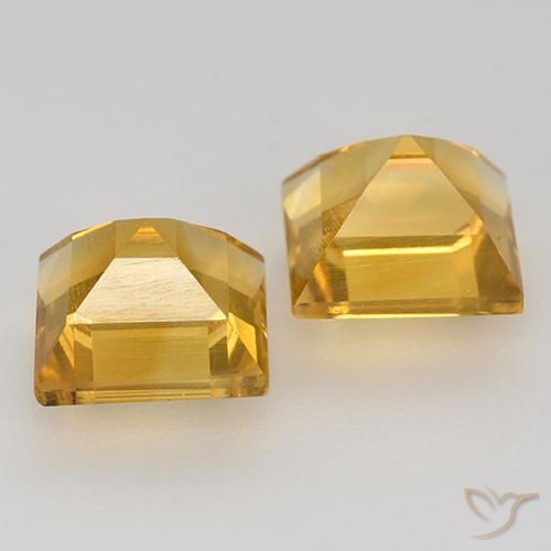 3.68 ct natürliche Dunkelgolden Citrin-Edelsteine, Quadrat, VVS-VS