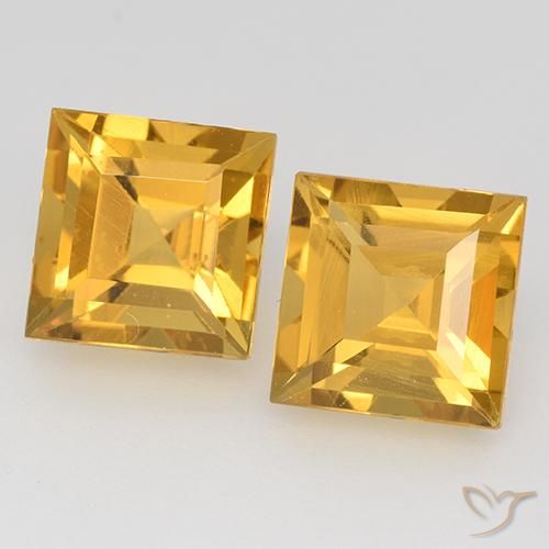 3.33 ct natürliche Dunkelgolden Citrin-Edelsteine, Quadrat, VVS-VS
