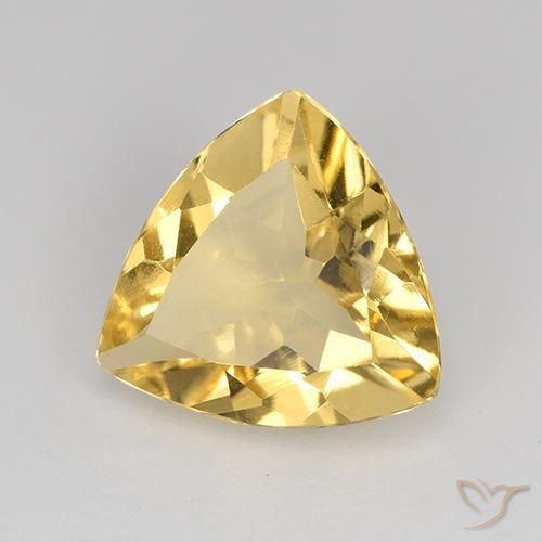 9,17 ctw natürlicher gold-orange Citrin, Trillion, VVS-VS