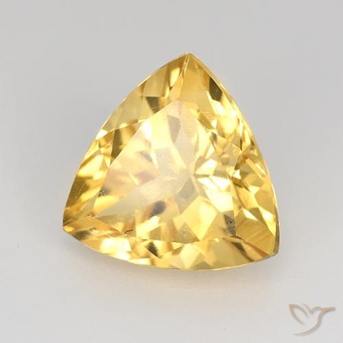 9,17 ctw natürlicher Mittelhelles Gold Citrin, Trillion, VVS-VS