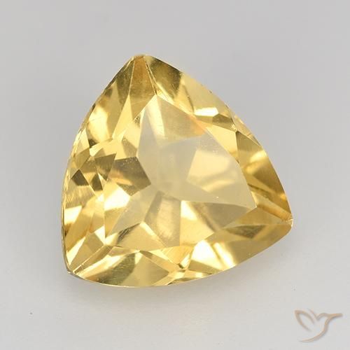 9,17 ctw natürlicher gold-orange Citrin, Trillion, VVS-VS