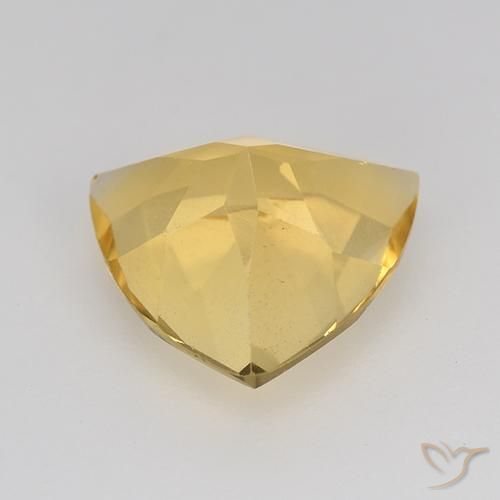 9,17 ctw natürlicher gold-orange Citrin, Trillion, VVS-VS