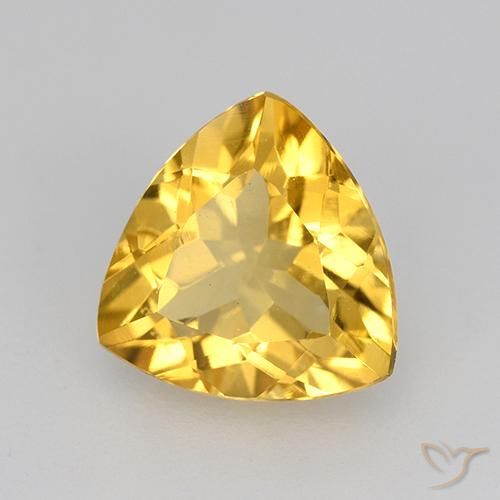9,17 ctw natürlicher Helles Gold Citrin, Trillion, VVS-VS