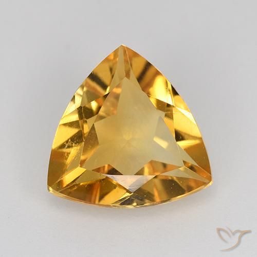 1.85ct Natürlicher Mittelorange Citrin, Trillion, VVS-VS