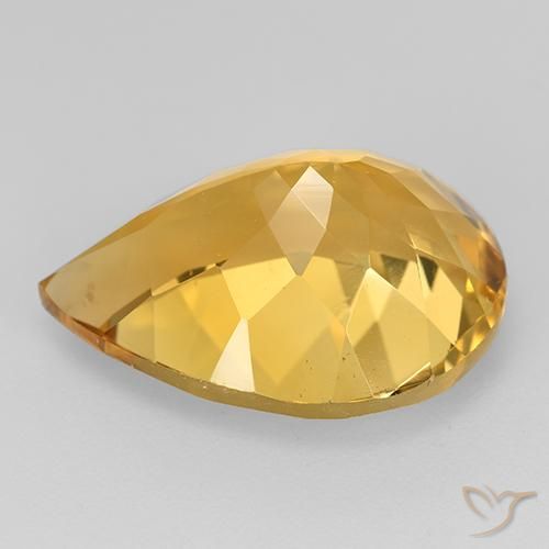 9,17 ctw natürlicher Orange-Gold Citrin, Birnenform, VVS-VS