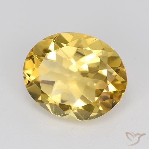 9,17 ctw natürlicher Golden Citrin, Oval, VVS-VS