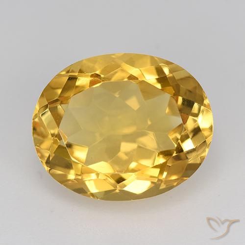 4.83ct Natürlicher Mittel-Dunkelgold Citrin, Oval, VVS-VS