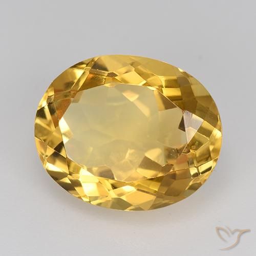 9,17 ctw natürlicher Mittel-Dunkelgold Citrin, Oval, VVS-VS