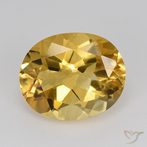 4.59ct Natürlicher gold-orange Citrin, Oval, VVS-VS