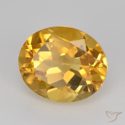 9,17 ctw natürlicher Mittel-Dunkelgold Citrin, Oval, VVS-VS