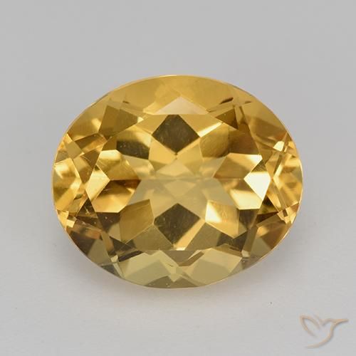 4.33ct Natürlicher Mittel-Dunkelgold Citrin, Oval, VVS-VS