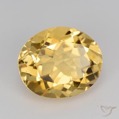 9,17 ctw natürlicher Golden Citrin, Oval, VVS-VS