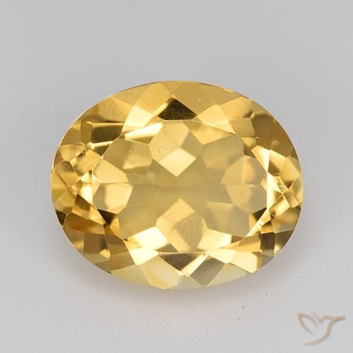 4.22ct Natürlicher Golden Citrin, Oval, VVS-VS