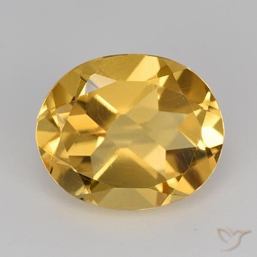4.43ct Natürlicher Mittel-Dunkelgold Citrin, Oval, VVS-VS