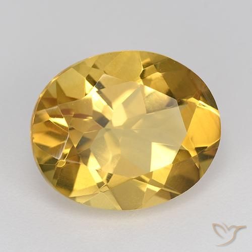 9,17 ctw natürlicher Mittelgold Citrin, Oval, VVS-VS