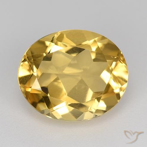 4.38ct Natürlicher gold-orange Citrin, Oval, VVS-VS