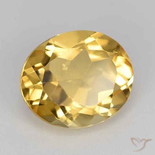 9,17 ctw natürlicher gold-orange Citrin, Oval, VVS-VS