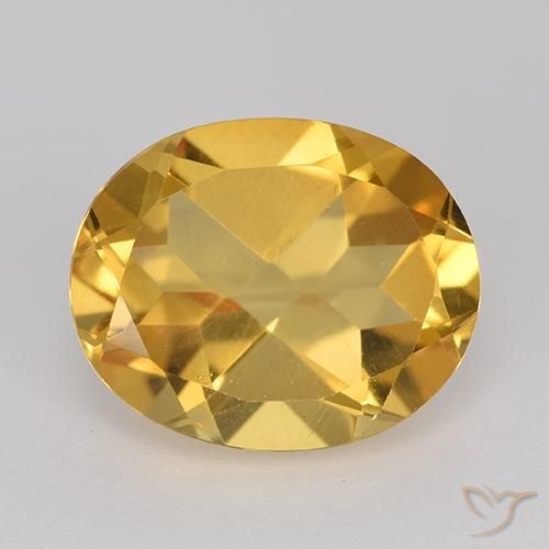 4.31ct Natürlicher Mittel-Dunkelgold Citrin, Oval, VVS-VS