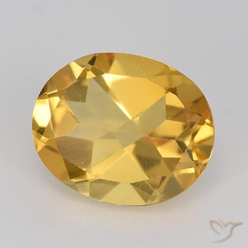 9,17 ctw natürlicher Mittel-Dunkelgold Citrin, Oval, VVS-VS