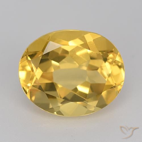 4.66ct Natürlicher gold-orange Citrin, Oval, VVS-VS