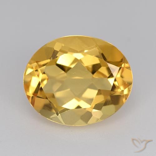 4.45ct Natürlicher Mittelhelles Gold Citrin, Oval, VVS-VS