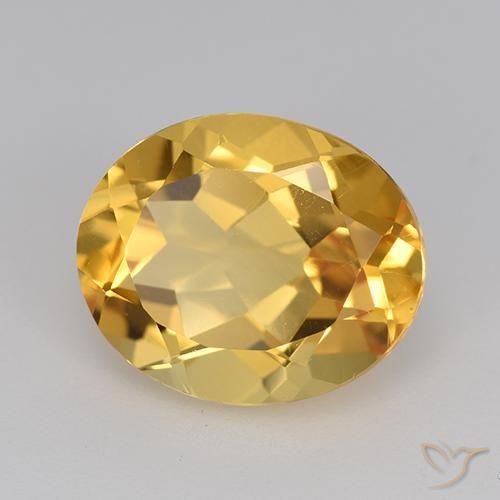 9,17 ctw natürlicher Mittelhelles Gold Citrin, Oval, VVS-VS
