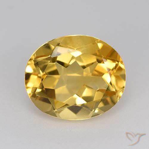 4.14ct Natürlicher Mittelhelles Gold Citrin, Oval, VVS-VS