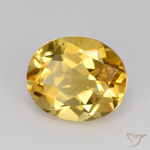 9,17 ctw natürlicher Mittelhelles Gold Citrin, Oval, VVS-VS