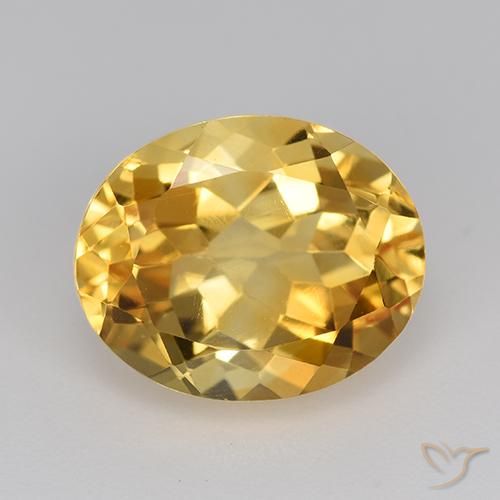 4.76ct Natürlicher gold-orange Citrin, Oval, VVS-VS