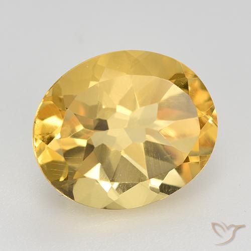 9,17 ctw natürlicher Helles Gold Citrin, Oval, VVS-VS