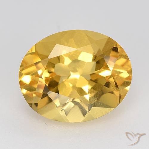 4.67ct Natürlicher Golden Citrin, Oval, VVS-VS