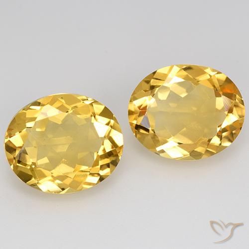 8.58ctw Natürlicher Golden Citrin, Oval, VVS-VS